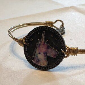 Luca and Danni Unicorn Bangle Bracelet Brass Tone Finish Believe